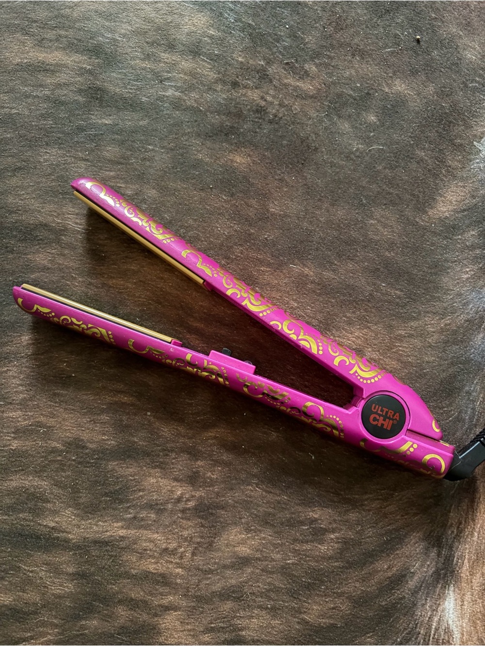 Ultra CHI Pink & Gold Slim Ceramic Hair Straightener